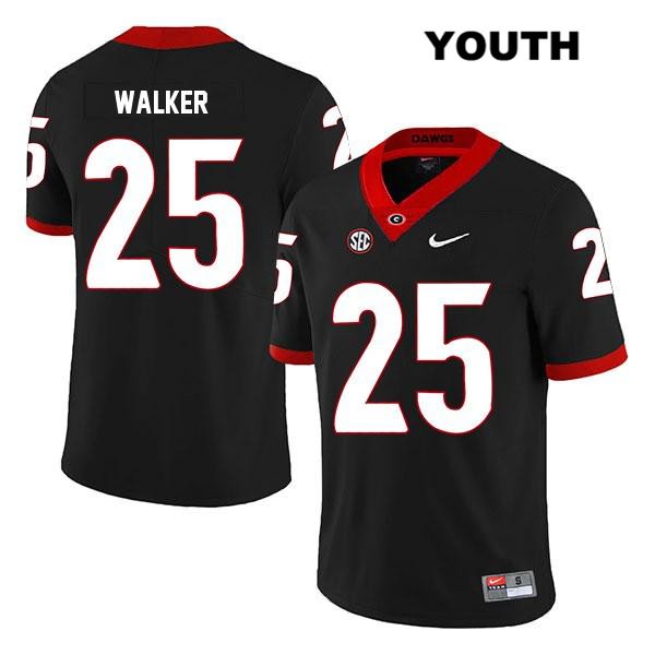 Georgia Bulldogs Youth Quay Walker #25 NCAA Legend Authentic Black Nike Stitched College Football Jersey AJT7556JI